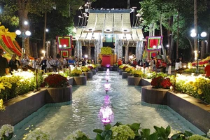 Không gian đầy màu sắc tại Hội Hoa Xuân Thành phố Hồ Chí Minh năm 2026. (Ảnh: Nguyễn Long)