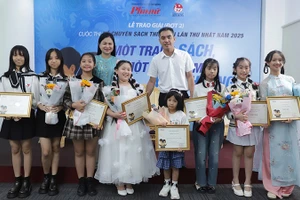 Các bé đoạt giải trong đợt 2 Cuộc thi Kể chuyện sách thiếu nhi lần 1. (Ảnh: Ban Tổ chức)