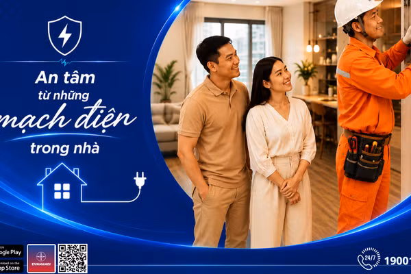 Dịch vụ điện EVNHANOI - An toàn từ những “mạch điện” trong nhà. (Ảnh: EVNHANOI)