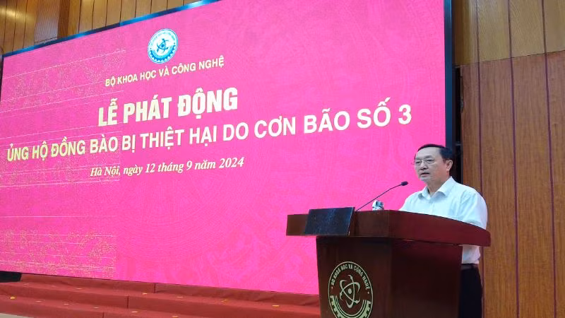 Bộ trưởng Khoa học và Công nghệ Huỳnh Thành Đạt phát biểu tại sự kiện.