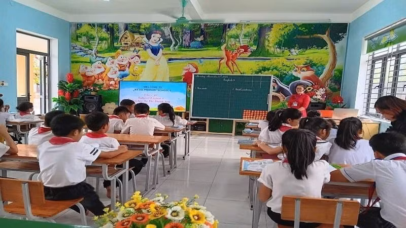 Một tiết dạy đổi mới phương pháp dạy học tại Trường tiểu học Kỳ Hà, thị xã Kỳ Anh, tỉnh Hà Tĩnh.