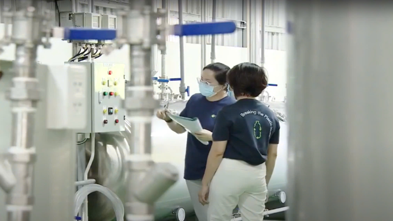 Sản xuất nhựa sinh học tại nhà máy của BUYO.