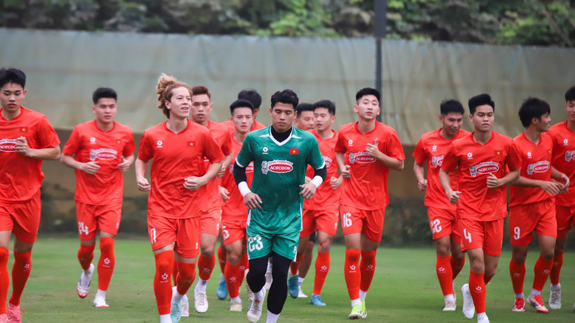 Các thành viên đội tuyển U22 Việt Nam sẵn sàng cho các mục tiêu quan trọng trong năm 2025. (Ảnh: VFF)