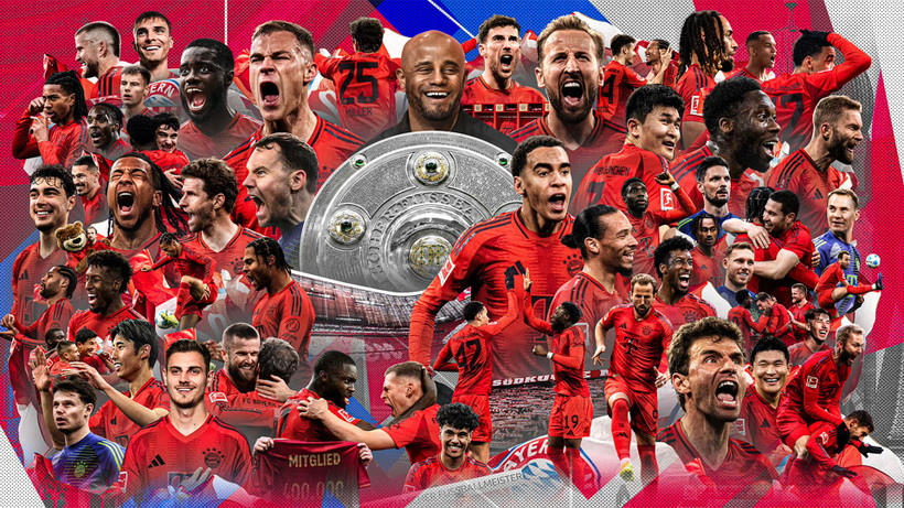 Chức vô địch trở lại với Bayern Munich. (Ảnh: FC Bayern)