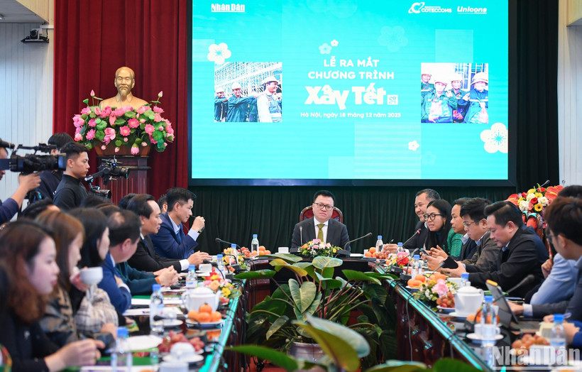 Lễ ra mắt chương trình Xây Tết 2024 diễn ra chiều 18/12. (Ảnh: THÀNH ĐẠT)