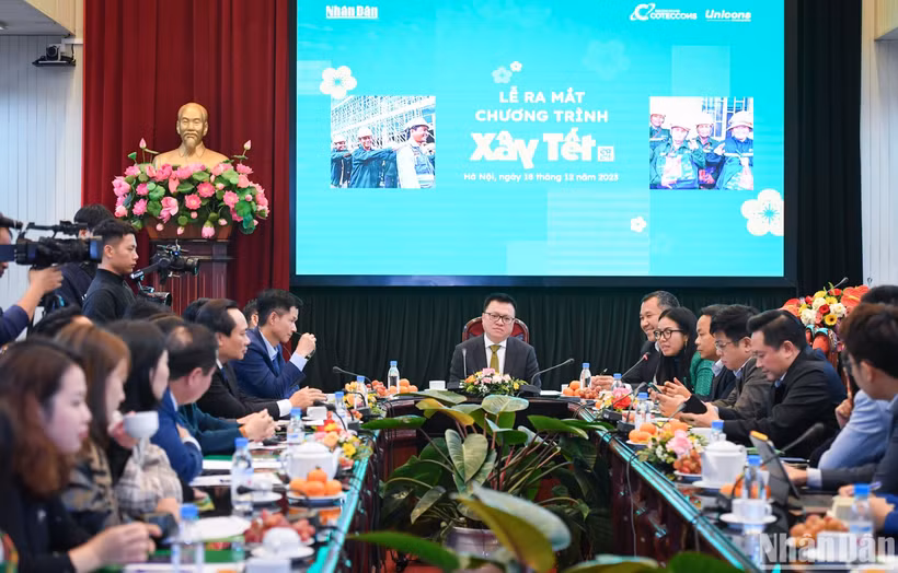 Lễ ra mắt chương trình Xây Tết 2024 diễn ra chiều 18/12. (Ảnh: THÀNH ĐẠT)