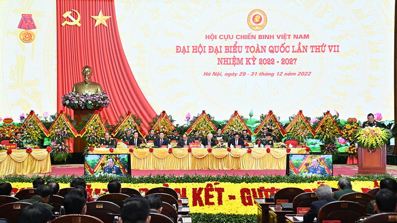 Quang cảnh Đại hội đại biểu toàn quốc Hội Cựu chiến binh Việt Nam lần thứ VII.