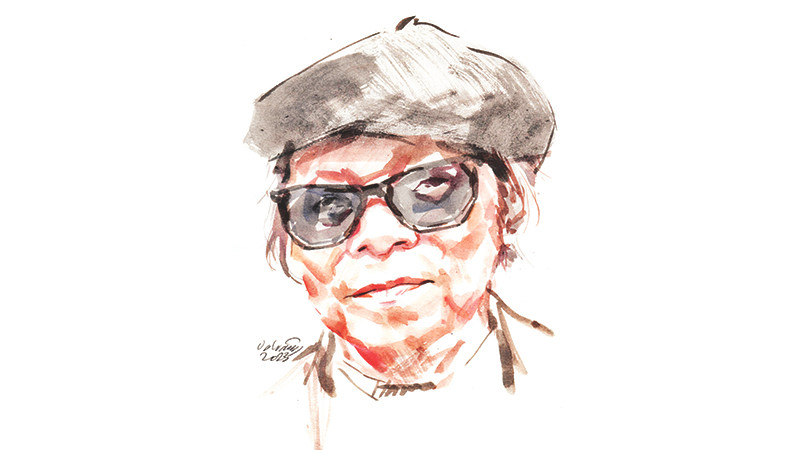 Ký họa chân dung họa sĩ Trần Đốc của họa sĩ Đỗ Hoàng Tường. 