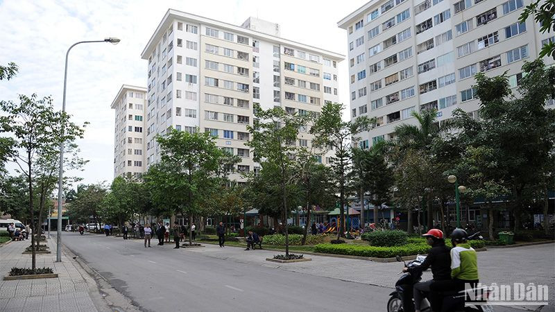 Khu nhà ở xã hội Đặng Xá - Gia Lâm (Hà Nội). Ảnh | KHÁNH AN