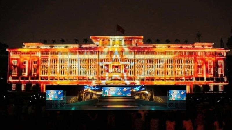 Hội trường Thống Nhất là nơi diễn ra điểm cầu truyền hình "Bản trường ca hòa bình".