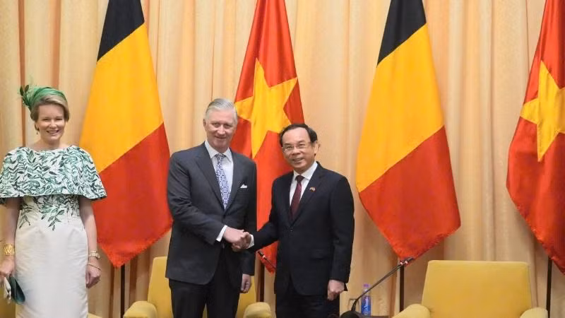 Bí thư Thành ủy Thành phố Hồ Chí Minh Nguyễn Văn Nên hội kiến Nhà vua Bỉ Philippe và Hoàng hậu Mathilde.