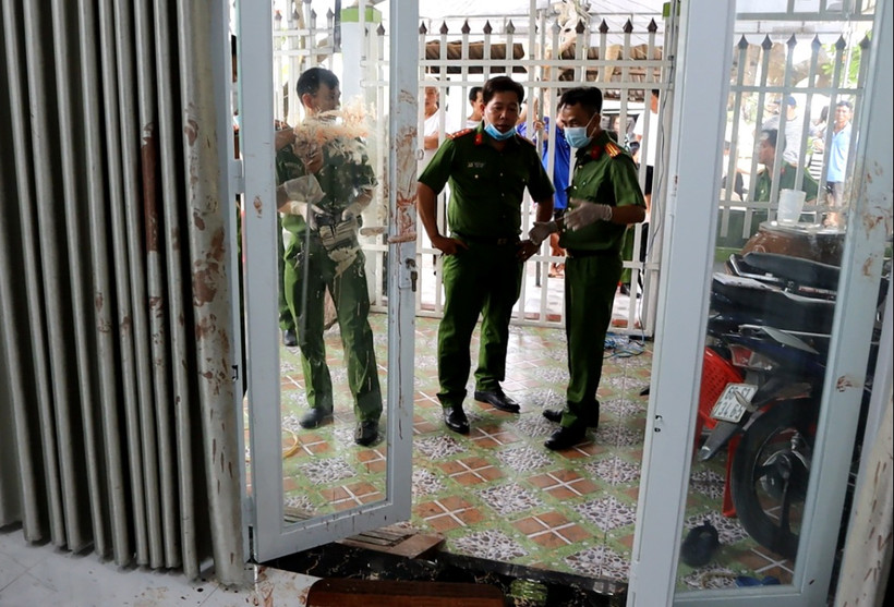 Hiện trường nơi xảy ra vụ án mạng.