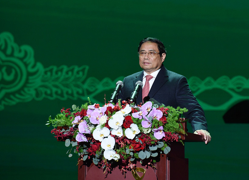 Thủ tướng Phạm Minh Chính phát biểu tại buổi lễ.