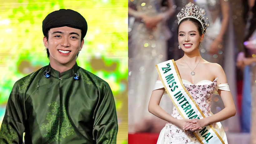 Ca sĩ Soobin Hoàng Sơn và Hoa hậu Huỳnh Thị Thanh Thủy.