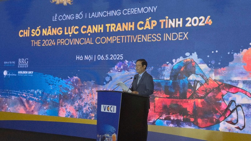 Chủ tịch VCCI Phạm Tấn Công phát biểu tại buổi lễ.