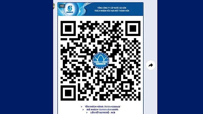 Cảnh báo Mã QR lừa đảo, giả danh đơn vị cấp nước 