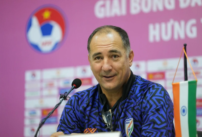 Huấn luyện viên Igor Stimac tại cuộc họp báo sáng 21/9. (Ảnh: Hữu Khoa)