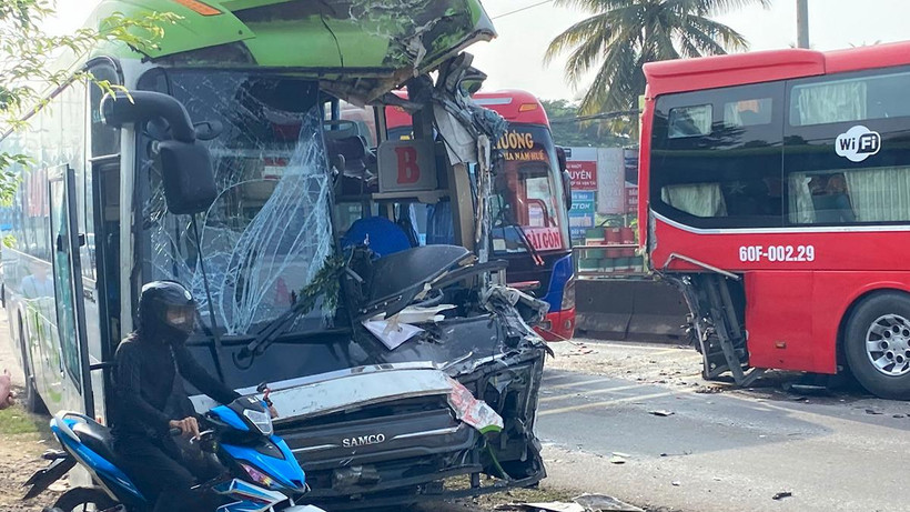 Hiện trường vụ tai nạn.