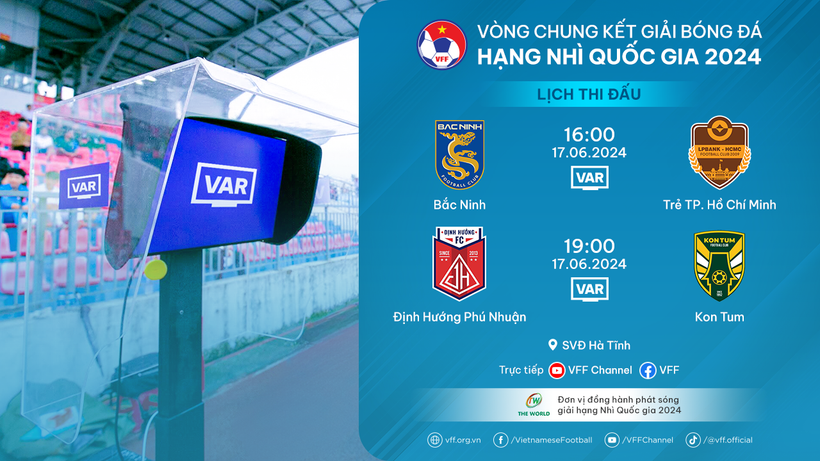 Lịch thi đấu các trận đấu của Vòng chung kết giải hạng Nhì quốc gia 2024. (Ảnh: VFF)