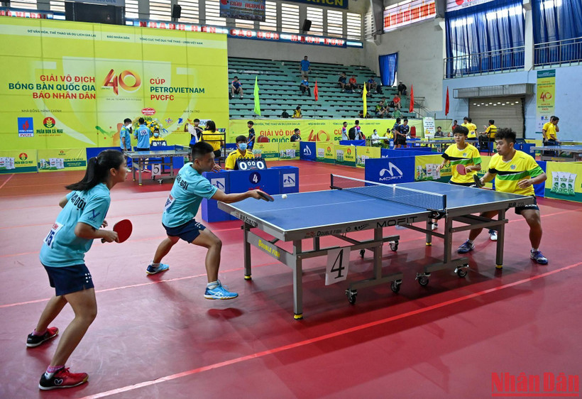 Trận đấu tại nội dung đôi nam nữ giữa đương kim vô địch Nguyễn Đức Tuân và Bùi Ngọc Lan gặp Đinh Đức Kiên và Bùi Thị Bảo Vy.