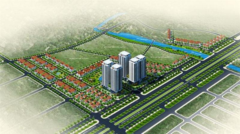 Phối cảnh Khu đô thị nhà ở cao cấp Phương Viên, xã Tam Đồng, xã Đại Thịnh, xã Văn Khê, xã Thạch Đà, huyện Mê Linh.