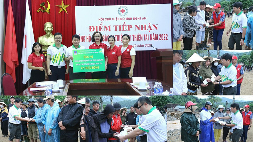 PVFCCo trao kinh phí hỗ trợ, thăm hỏi, trao quà cho các hộ gia đình chịu thiệt hại nặng do lũ quét.