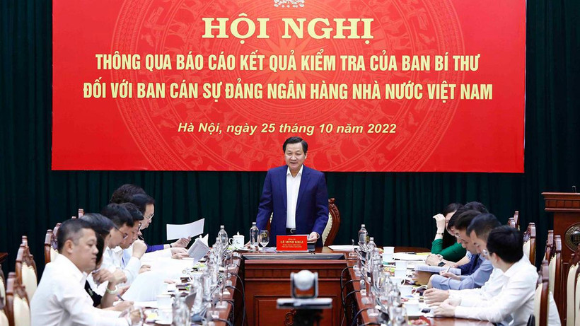 Đồng chí Lê Minh Khái phát biểu tại Hội nghị. (Ảnh: VGP)