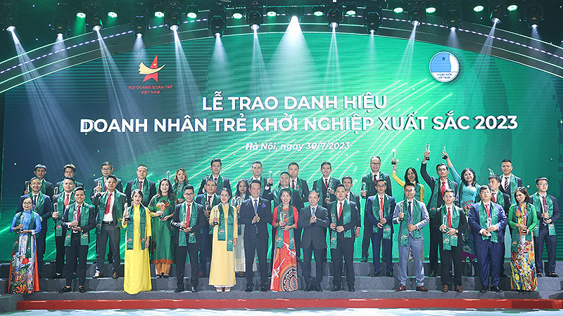 Toàn cảnh Lễ trao danh hiệu Doanh nhân trẻ khởi nghiệp xuất sắc năm vừa qua. 