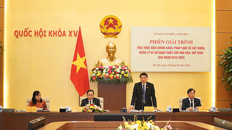 Các đồng chí chủ trì Phiên giải trình.