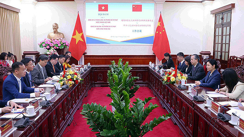 Toàn cảnh buổi hội đàm.
