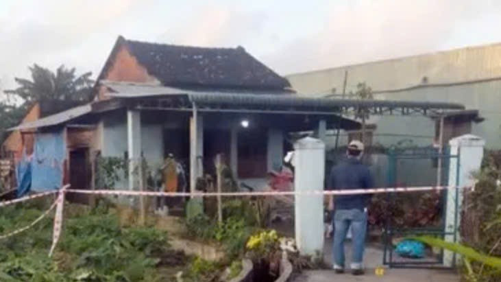 Ngôi nhà xảy ra vụ án mạng làm 2 vợ chồng tử vong.