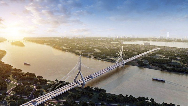 Phối cảnh cầu Tứ Liên. (Ảnh: Duy Linh)