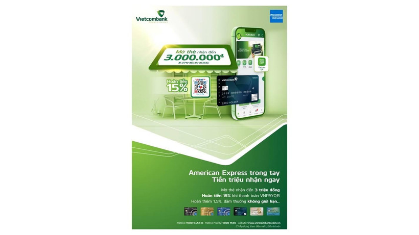 Bùng nổ ưu đãi cùng thẻ Vietcombank American Express