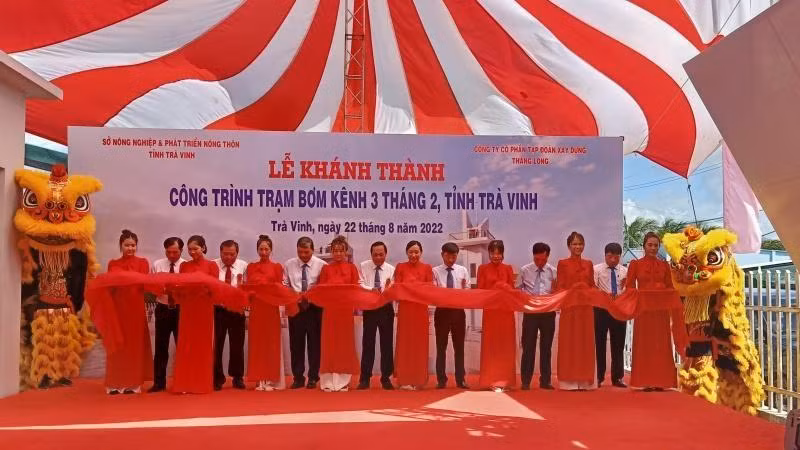 Khánh thành Trạm bơm Kênh 3 tháng 2, tại xã Ngãi Hùng, huyện Tiểu Cần, tỉnh Trà Vinh.