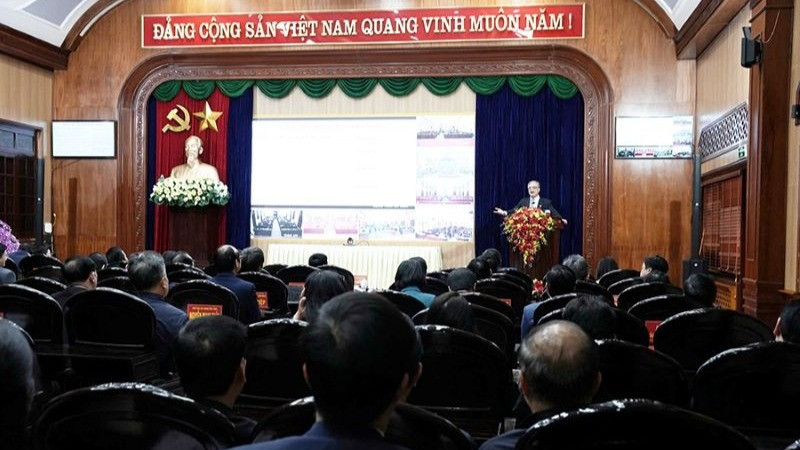 Hội nghị được kết nối trực tuyến từ tỉnh đến cơ sở.