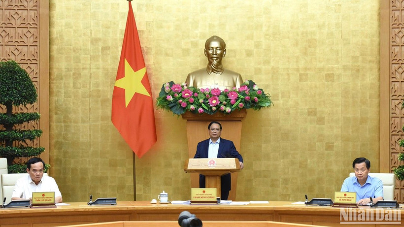 Thủ tướng Phạm Minh Chính chủ trì phiên họp chuyên đề về xây dựng pháp luật tháng 6/2024.