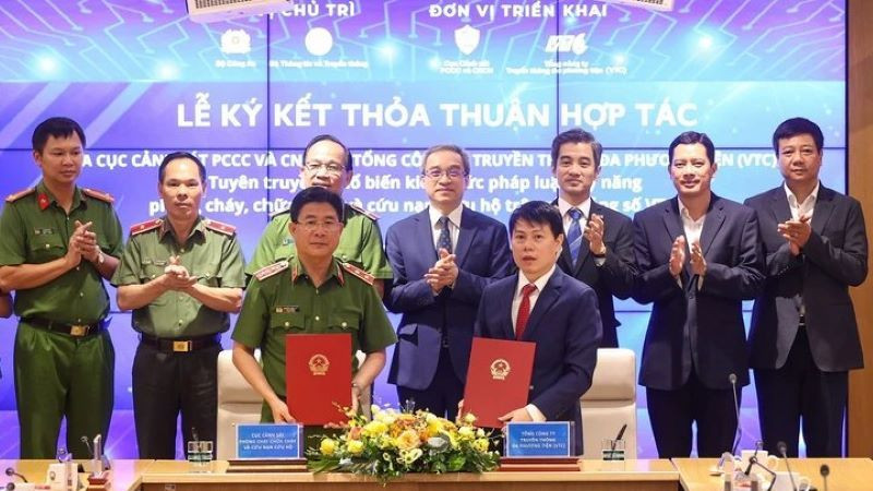 Tổng công ty VTC và C07 ký kết Thỏa thuận hợp tác về tuyên truyền, phổ biến kiến thức pháp luật, kỹ năng phòng cháy, chữa cháy và cứu nạn, cứu hộ trên nền tảng số VTC.
