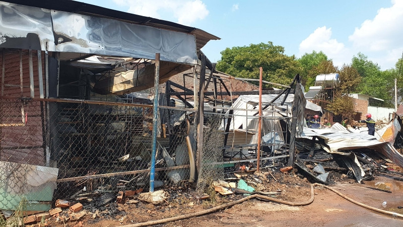 Hiện trường vụ hỏa hoạn.