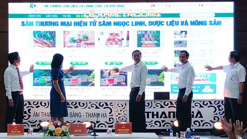 Khai trương sàn thương mại điện tử sâm Ngọc Linh, dược liệu và nông sản.