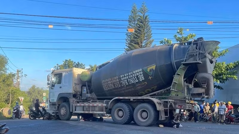 Hiện trường vụ tai nạn.