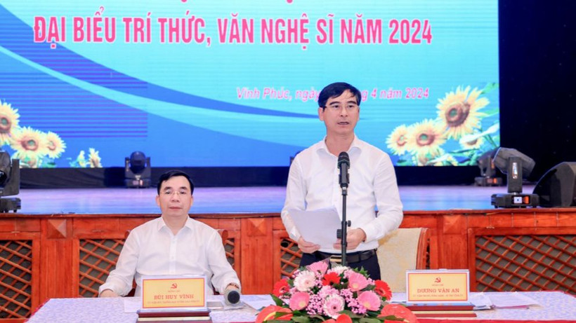 Bí thư Tỉnh ủy Dương Văn An phát biểu tại buổi gặp mặt.