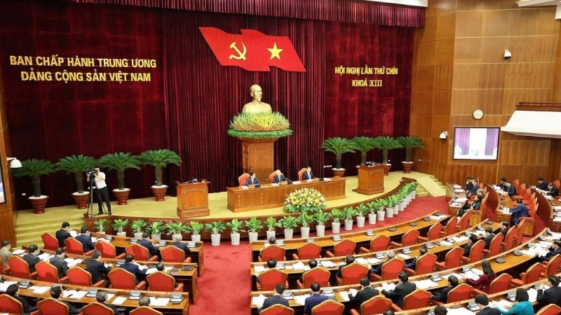 Phiên khai mạc Hội nghị Trung ương lần thứ 9, khóa XIII. (Ảnh: Trí Dũng/TTXVN)