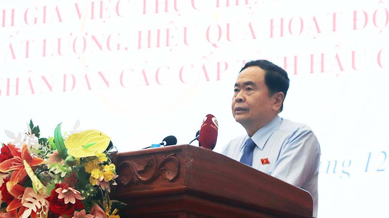 Đồng chí Trần Thanh Mẫn phát biểu chỉ đạo tại hội nghị.