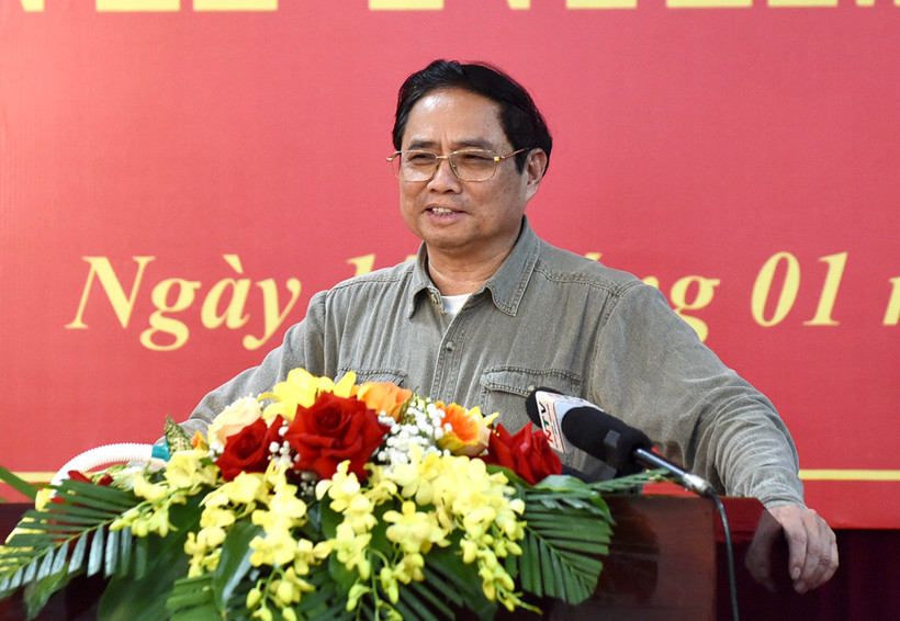 Thủ tướng Phạm Minh Chính phát biểu tại buổi làm việc.