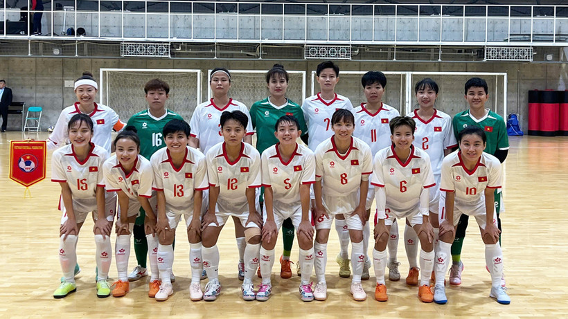 Các thành viên đội tuyển futsal nữ Việt Nam. (Ảnh: VFF)