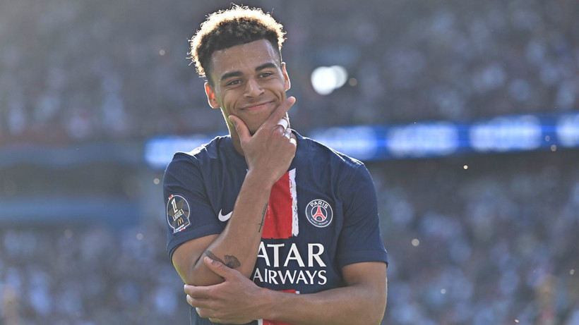 Desire Doue ghi bàn thắng duy nhất vào lưới Angers để ấn định chức vô địch. (Ảnh: PSG)
