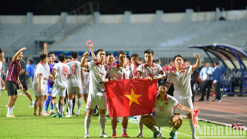 U23 Việt Nam bảo vệ thành công ngôi vô địch khi giành chiến thắng trước U23 Indonesia tại trận chung kết năm 2023. (Ảnh: NAM ĐÔNG)