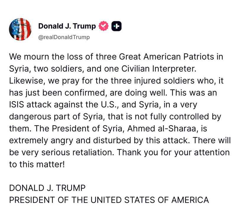 Trên nền tảng Truth Social, Tổng thống Trump khẳng định Mỹ sẽ giáng đòn “trả đũa rất nặng nề”.