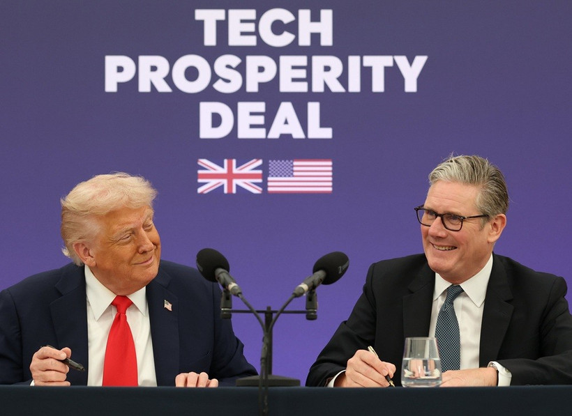 Thủ tướng Anh Keir Starmer (bên phải) và Tổng thống Mỹ Donald Trump. (Ảnh: Văn phòng Thủ tướng Anh)
