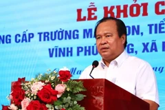 Đồng chí Nguyễn Minh Luân, Thường vụ Tỉnh ủy, Phó Chủ tịch Ủy ban nhân dân tỉnh Cà Mau phát biểu tại buổi lễ.